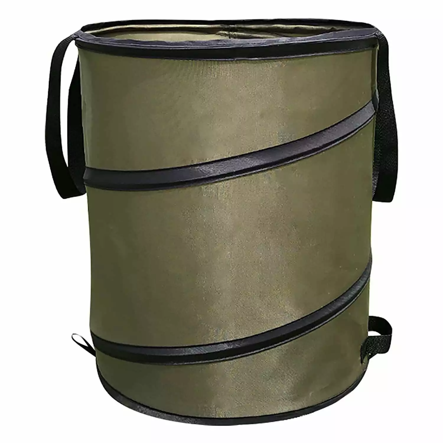 30-Gallon Travel-friendly Camping Trash Can: Foldable Pop-up Collapsible Bin for Outdoor Cleanup and Garbage Disposal