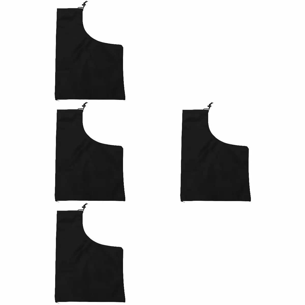 4 pcs Yard Fallen Leaves Bag Long-lasting Leaf Blower Vacuum Bag Pouch (Black)