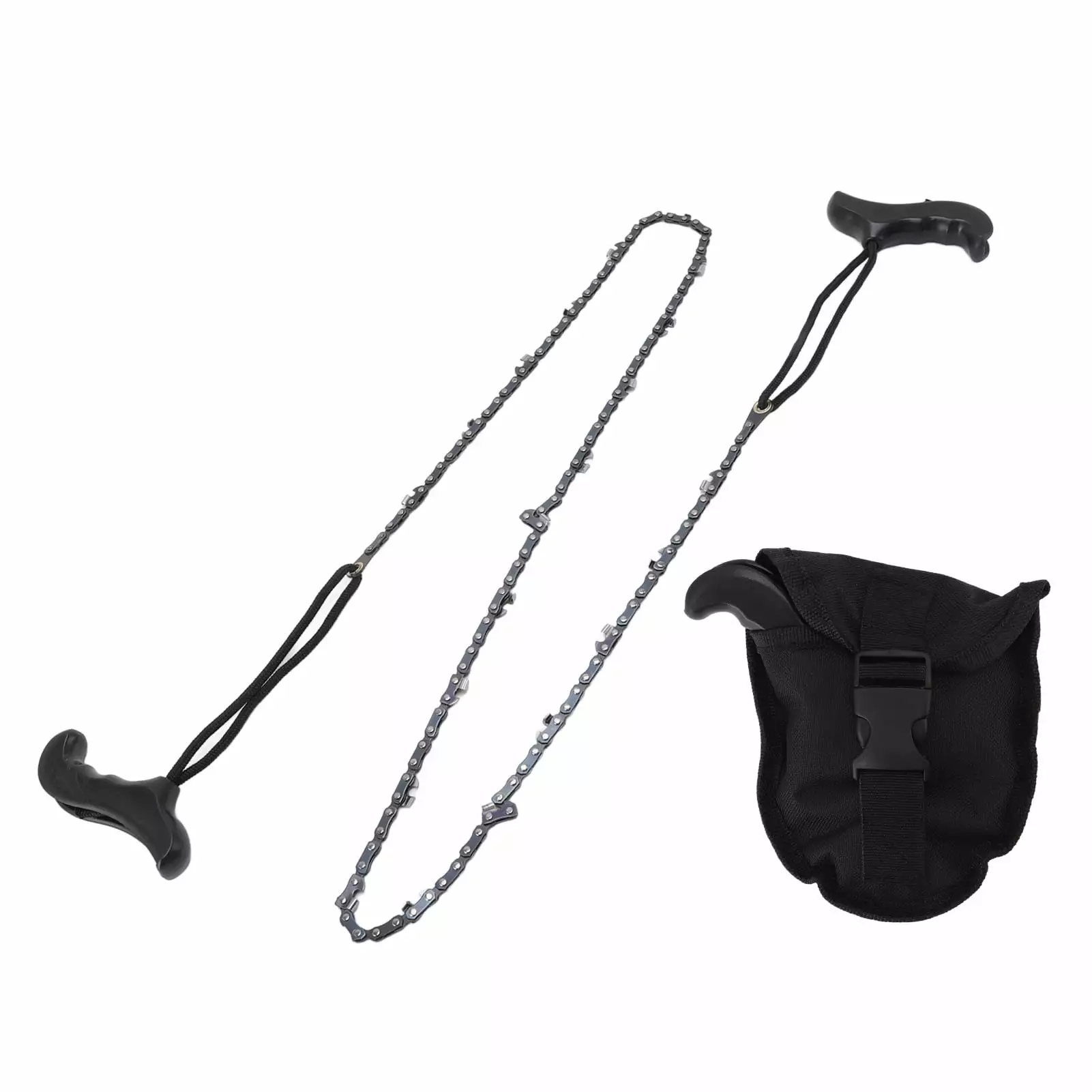 48in Hand Chain Saw Pocket Folding Survival Chain Saw Camping Logging Garden Pruning Tools 64 Links 21 Cutter