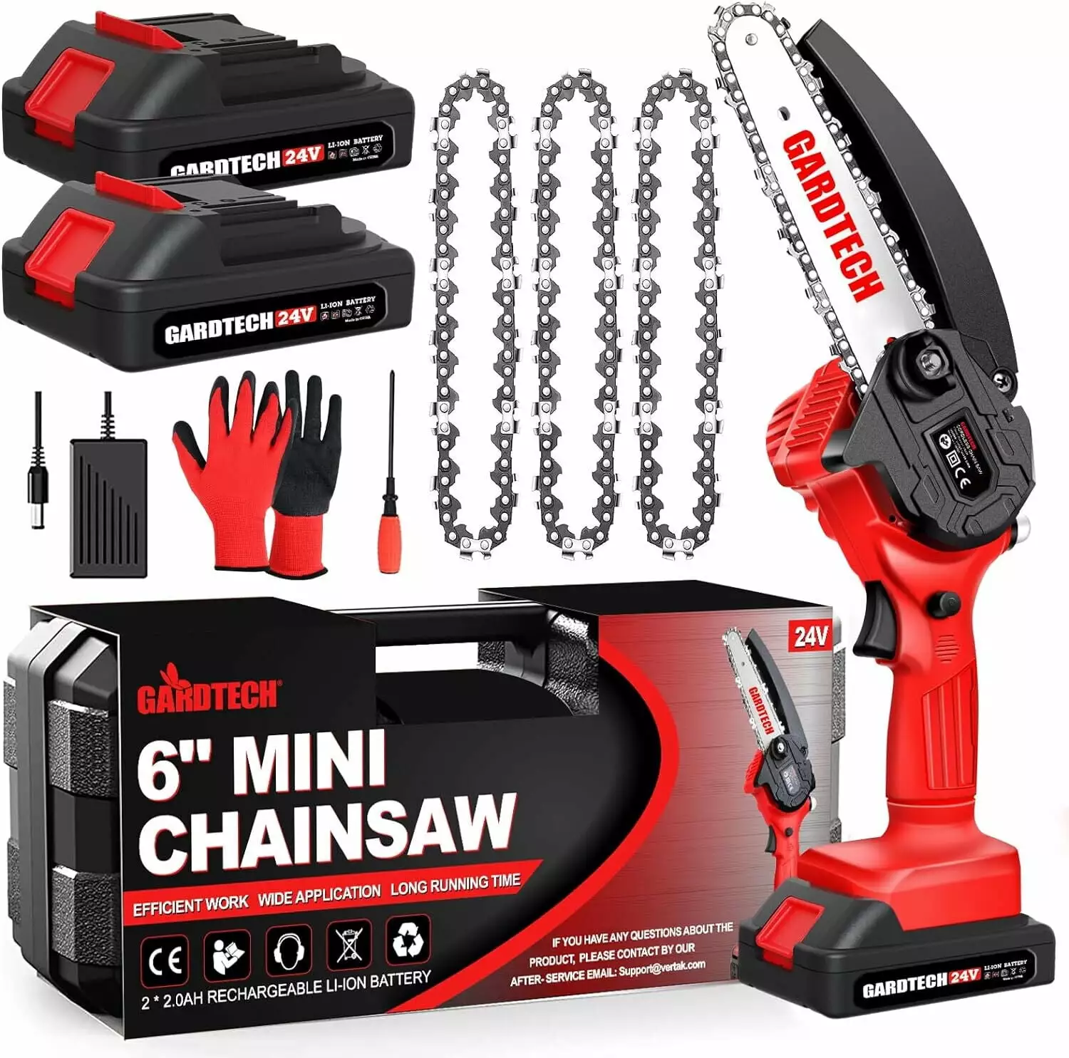 6 Inch Cordless Mini Chainsaw By Gardtech - High Power Travel-friendly ...