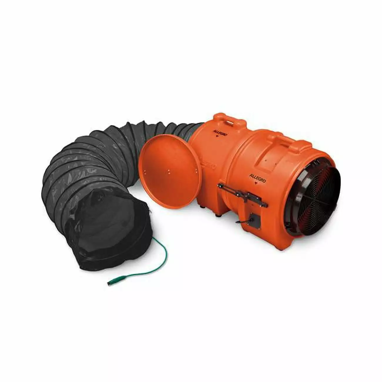 Allegro Industries 16 in. Axial Explosion-Proof EX Plastic Blower with Canister & 15 ft. Statically Conductive Ducting. 78 lbs
