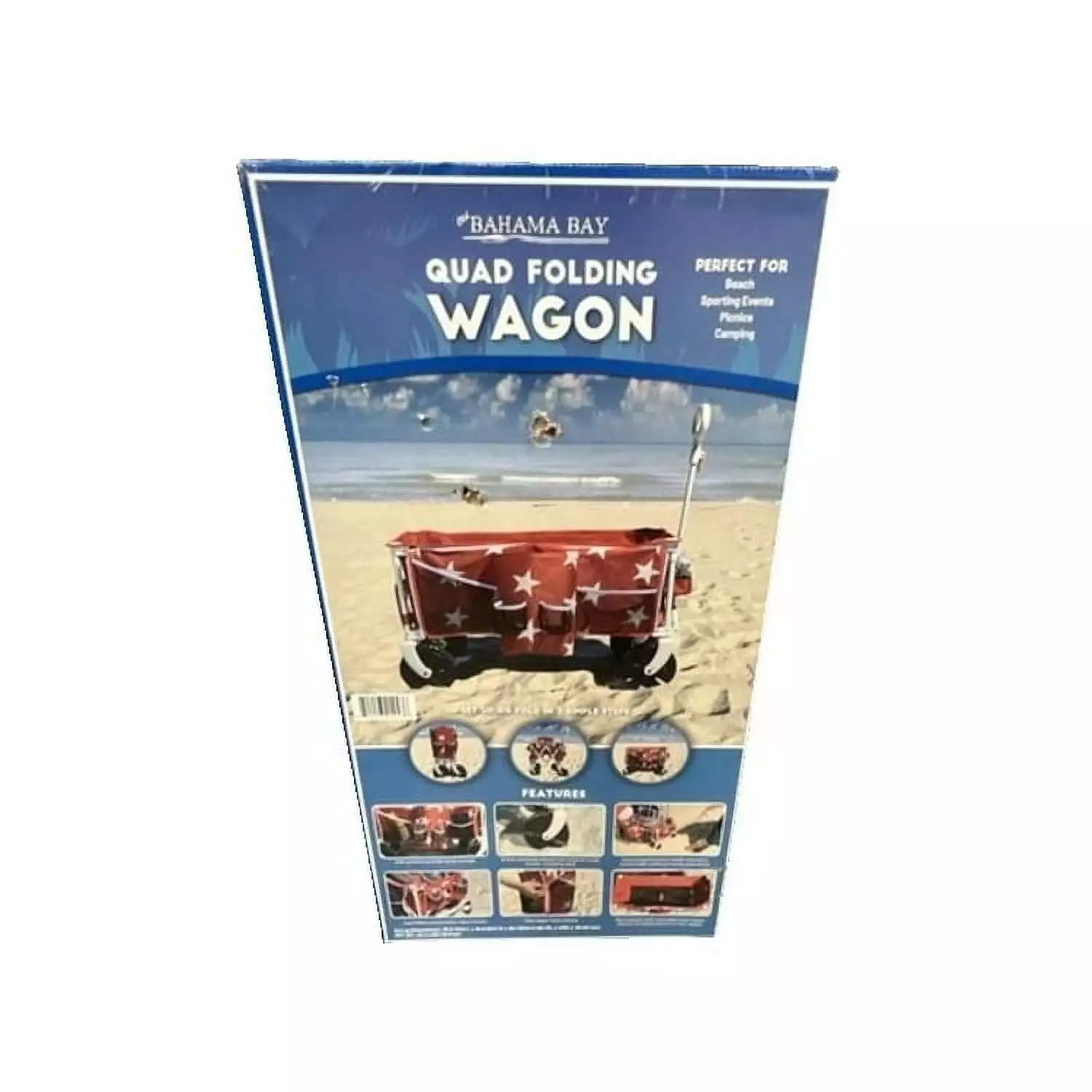 Bahama Bay Quad Folding Wagon - Red