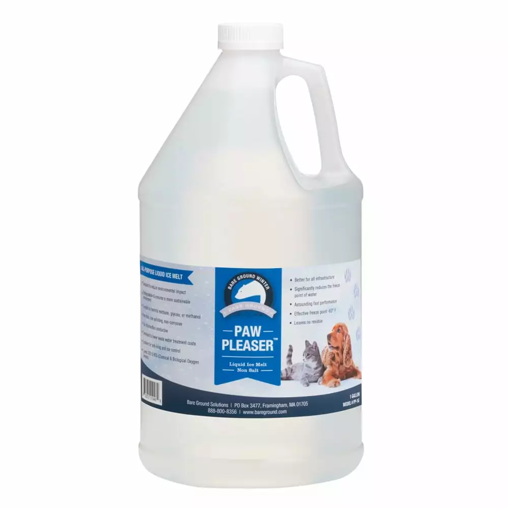 Bare Ground Winter Bare Ground Solutions PP-1G Paw Pleaser No Salt Non-Toxic Pet Protect Liquid Deicer. 1 Gallon