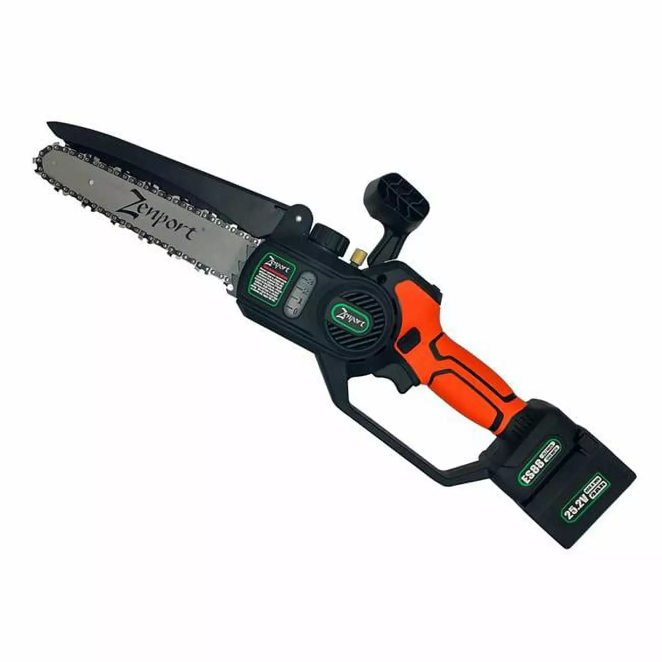 Chainsaw 8-Inch Bar. 6.3-Inch Cut. 25-Volt Battery. Cordless
