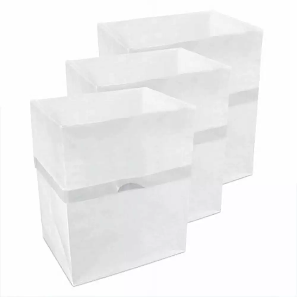 Clean Cubes 4 Gallon Disposable Trash Cans (6-Pack / Reusable / White)