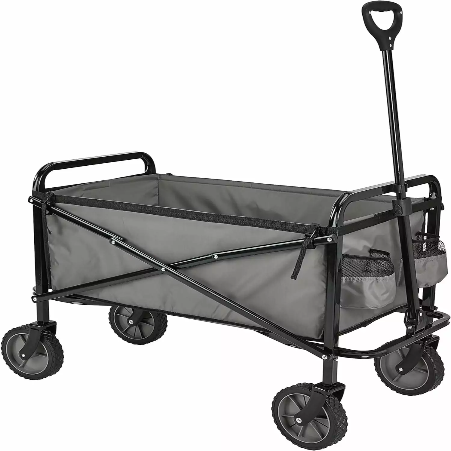Collapsible Folding Wagon Heavy Duty Utility Wagon for Sports Camping Garden and Shopping Blue