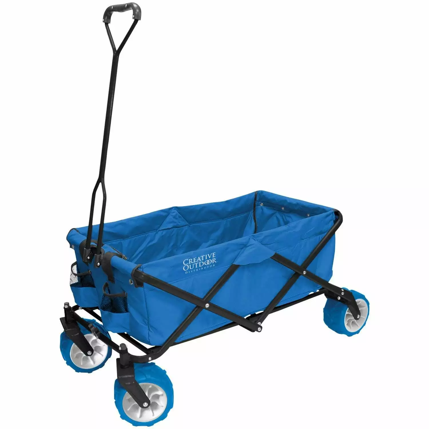 Creative Outdoor Distributor 150 Pound Capacity All Terrain Folding Wagon. Blue