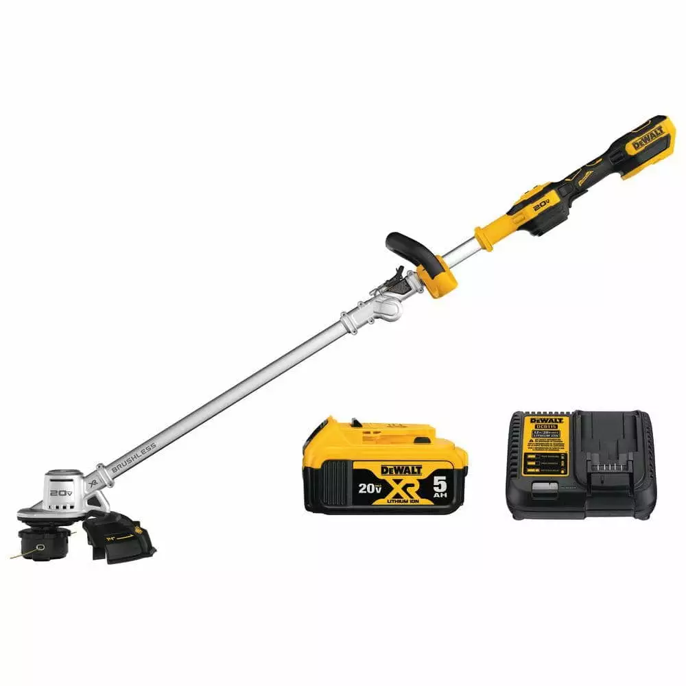 DeWALT 14 in. Cordless 20V MAX Brushless String Trimmer Kit. (1) 5Ah Battery and Charger Included