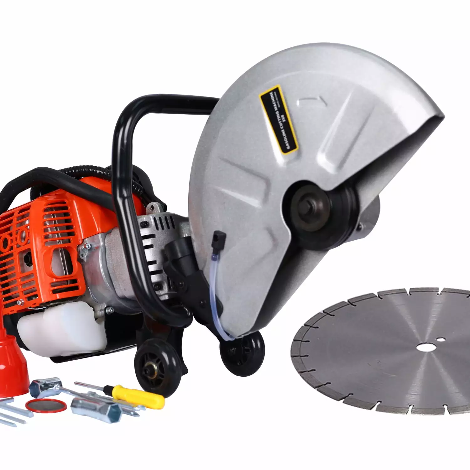 Productive Cutting with Powerful 52cc 2 Stroke Gasoline Concrete Cut Off Saw Featuring Grinder Blade