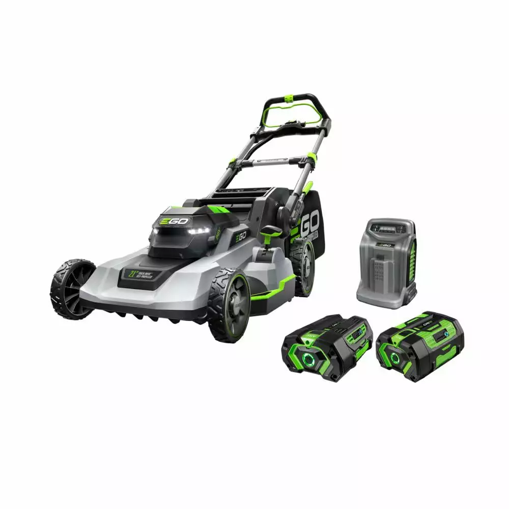 Ego 21 Inch Self-Propelled Mower Touch Drive With Charger. 4.0Ah And 6.0Ah Batteries
