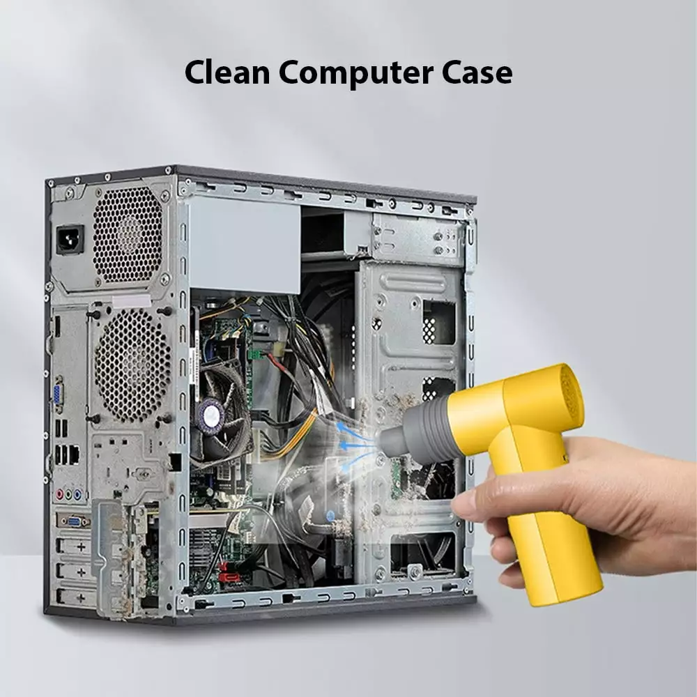 Electric Air Duster.Blower Built-in 3x1100mah Handheld Compressed Air Built-in 3x1100mah Battery Air 100000rpm Turbo 100000rpm Turbo Fan Cars Battery Travel-friendly Handheld Removal Blower