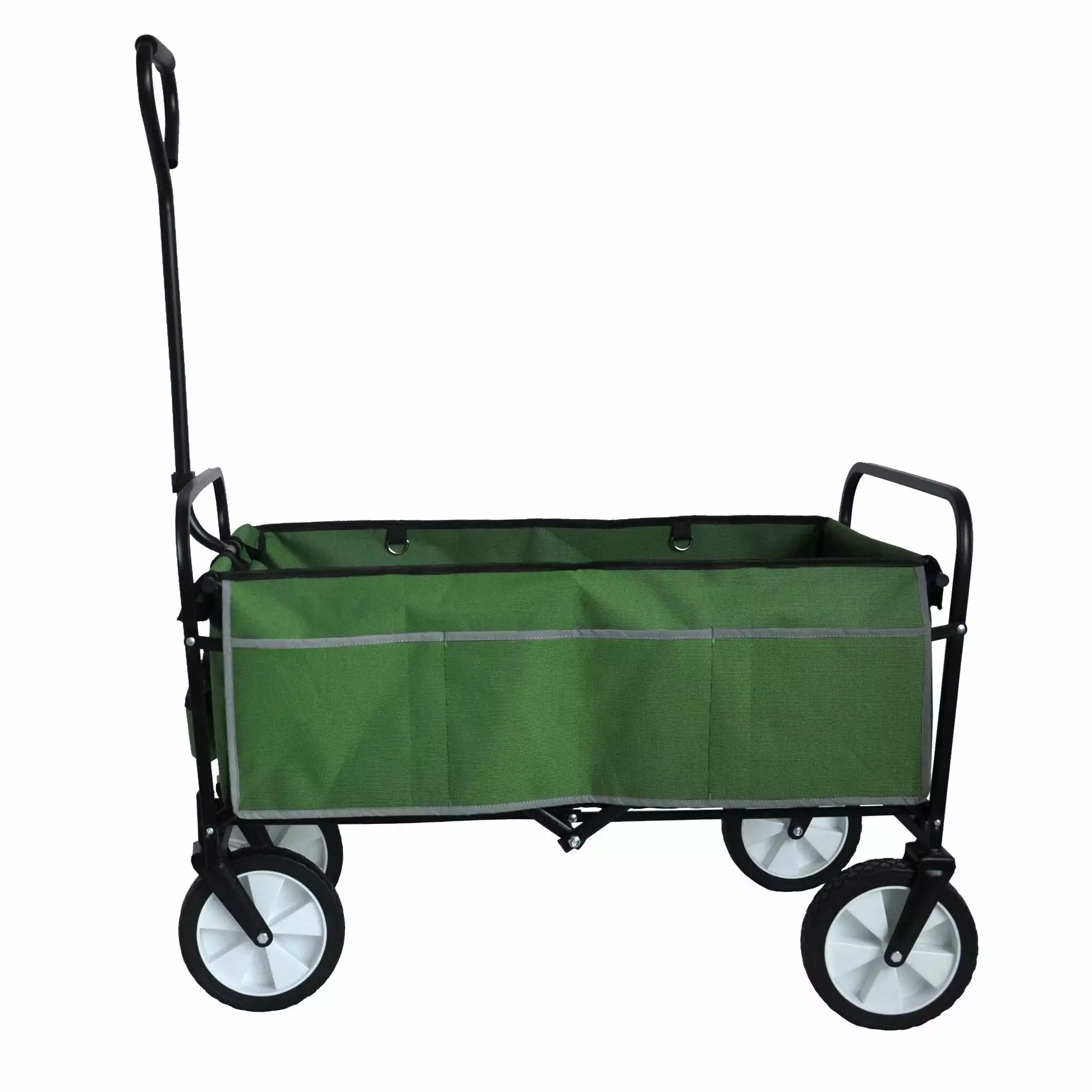Folding Wagon Garden Shopping Beach Cart Green 36'X21'X11