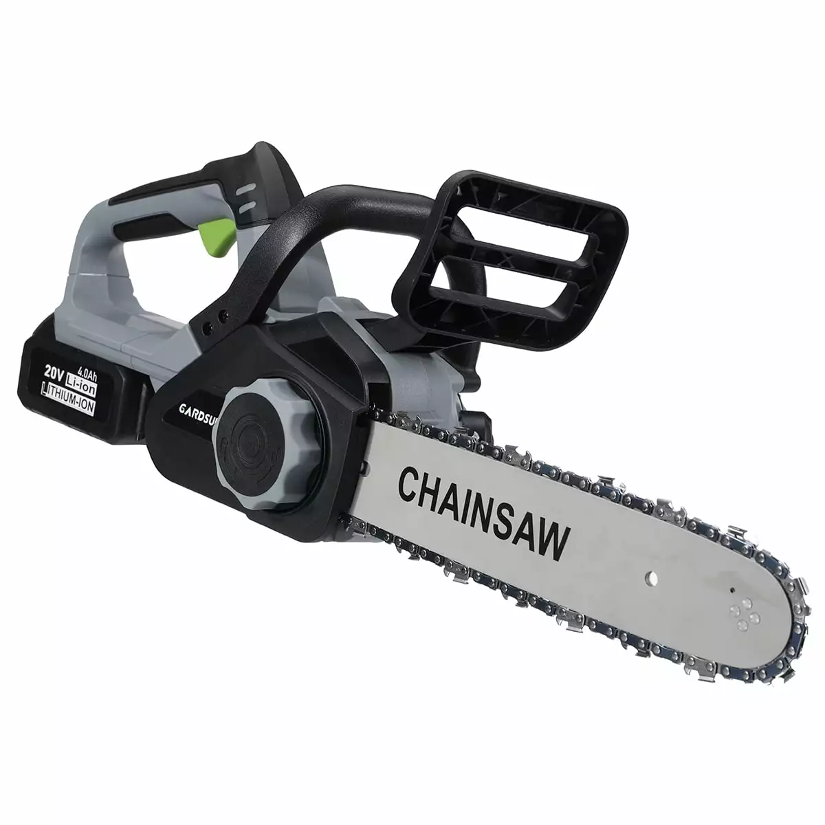 GARDSURE 20V 12 Inch Cordless Chainsaw with One Rechargeable 4.0Ah Battery Battery Powered Chainsaw Electric Chain Saw for Tree Branches Camping