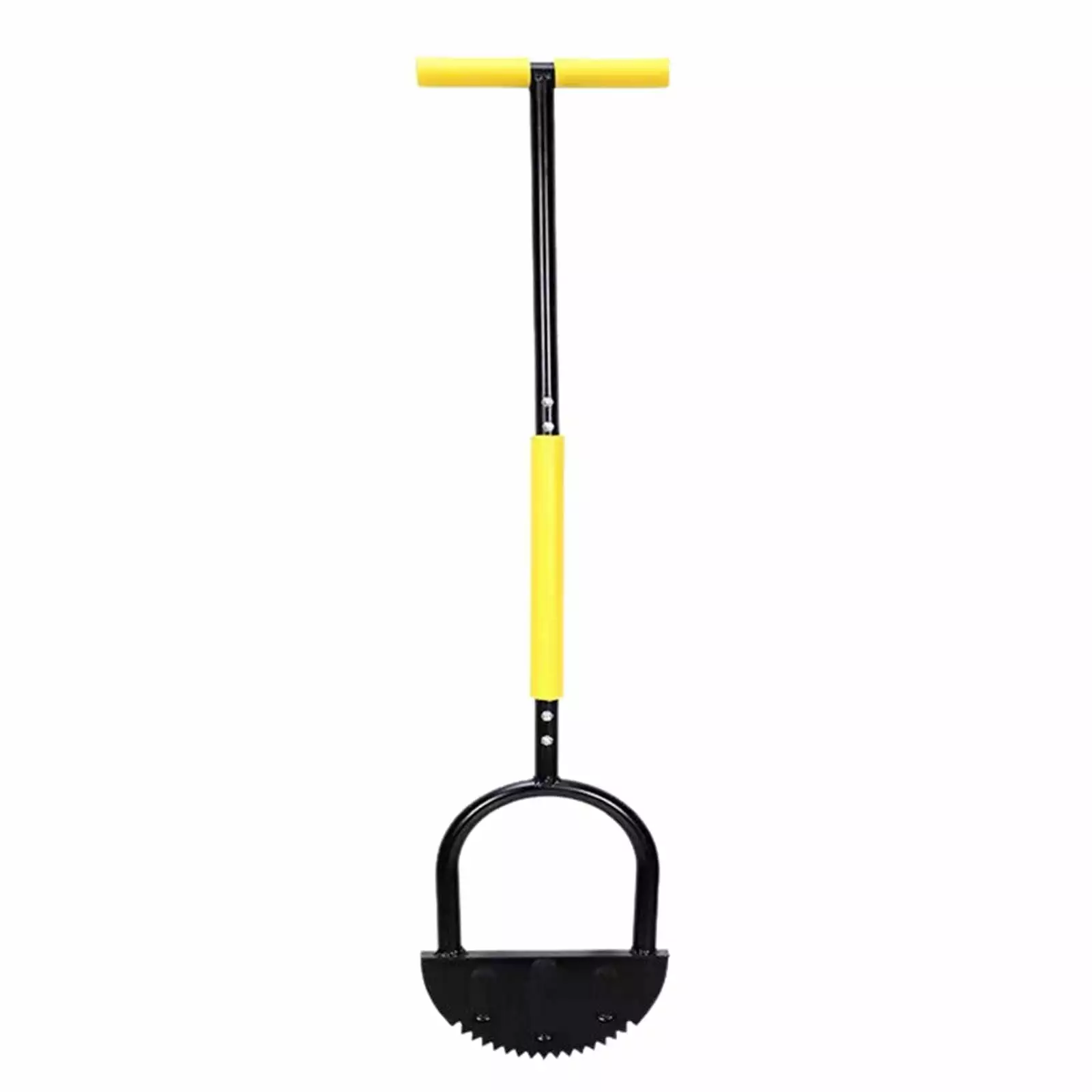 Gbayxj Half Moon Edging Tool with Handle. Sawtooth Hand Edging Tool. Step Edging Manual Cutting Edge Shovel. Yellow