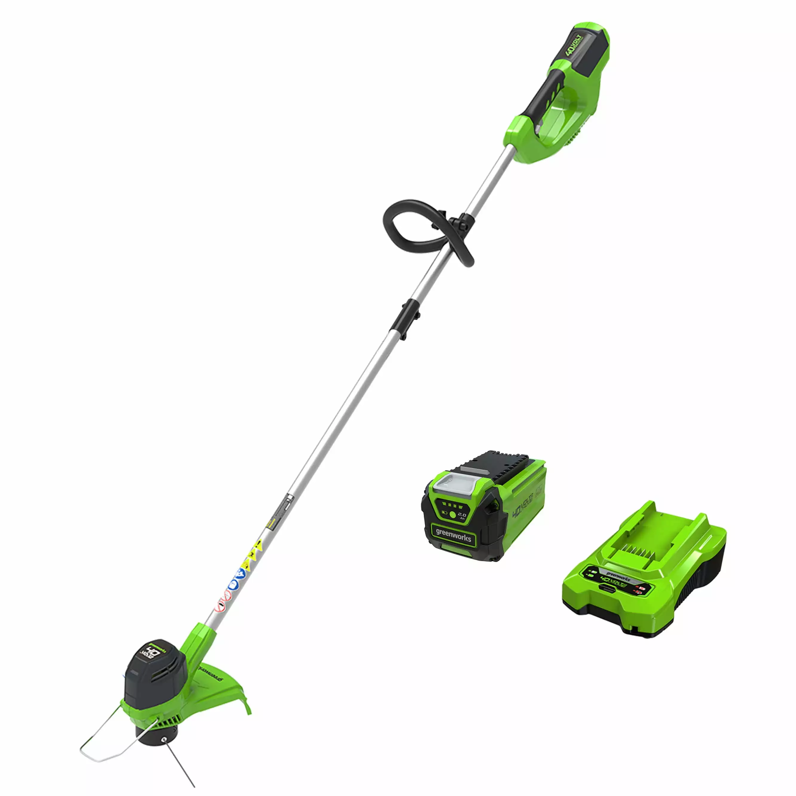 Greenworks 40V 12 String Trimmer with 2.0 Ah Battery & Charger 2101602