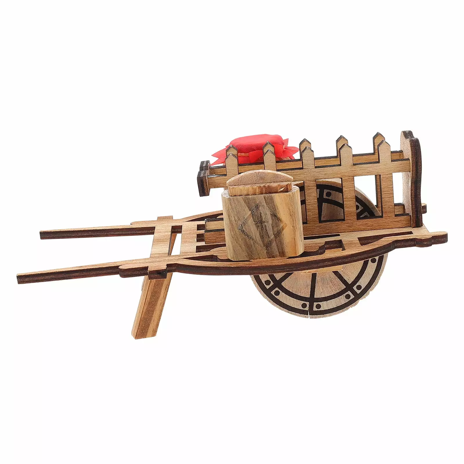 Guichaokj 3d Wood Puzzles Kit Vintage Simulated Unicycle Crafts Wheelbarrow Ornament Child