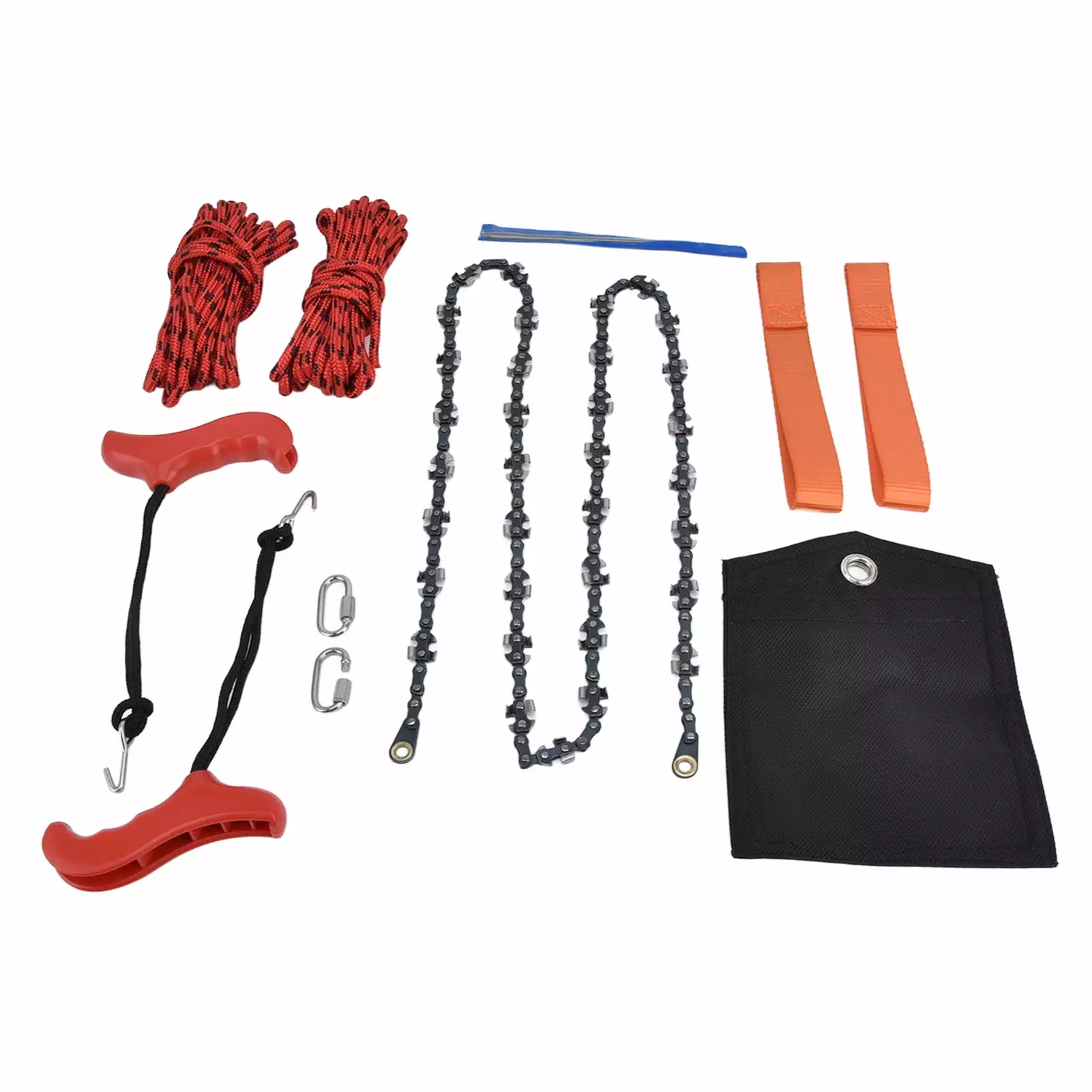 Hand Rope Chain Saw Productive Both Sides Teeth Blades Folding Pocket Chainsaw for Tree Limb 53 Inch
