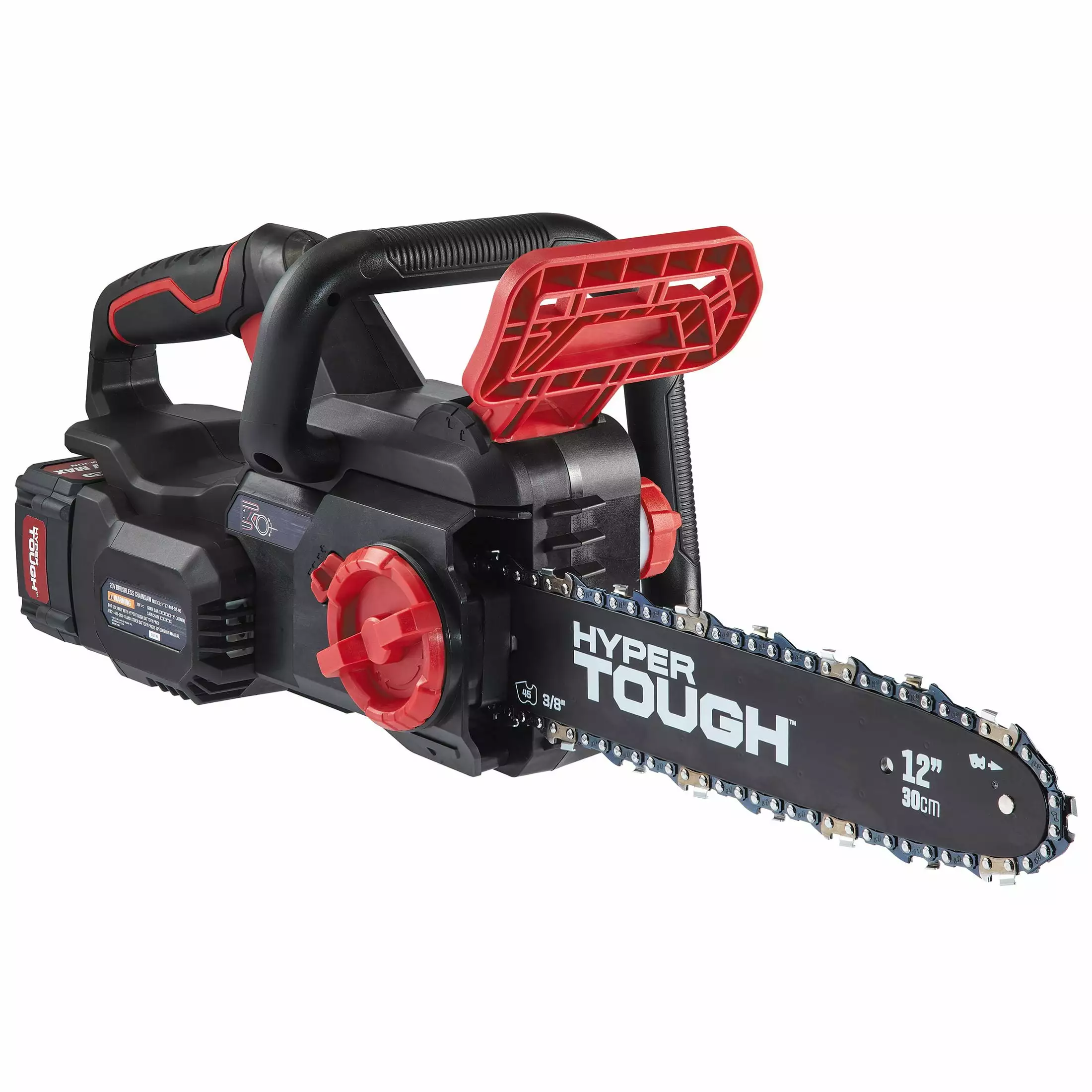 Hyper Tough 20V 4.0Ah Battery Powered 12 Brushless Chainsaw. HT22-401-03-03