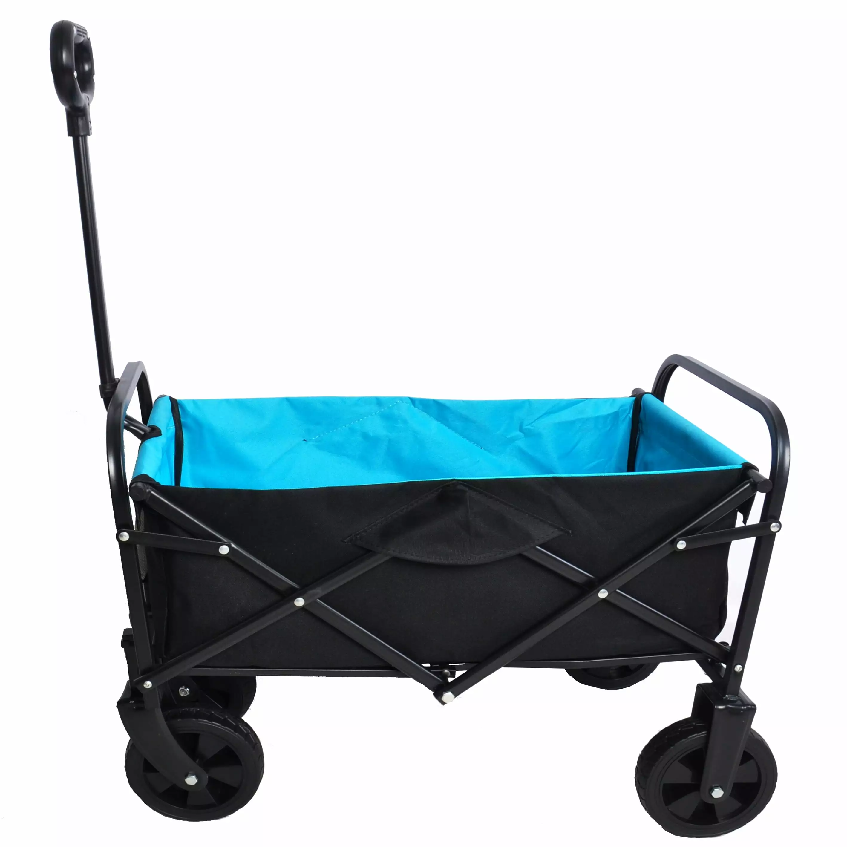 Jump Into Fun Collapsible Wagon. Mini Wagons Carts Heavy Duty Foldable with Push Bar. Beach Wagon with Big Wheels for Sand. Wagons for Kids for Camping. Shopping. Garden Utility Wagon. Beach Cart