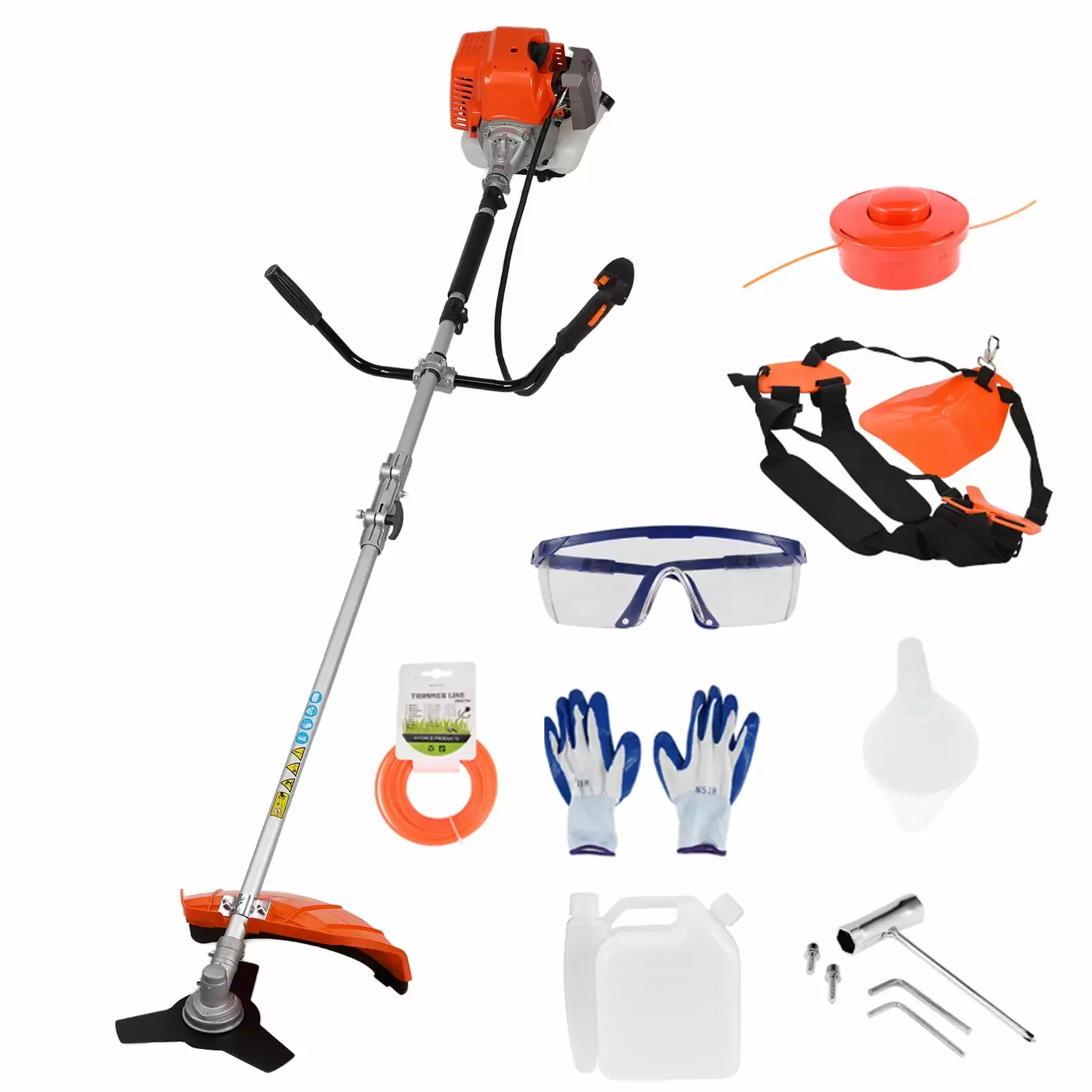Kemweao 52cc Gas Weed Wacker. 2 in 1 Weed Eater Gas Powered. Brush Cutter and Gas String Trimmer 2-Stroke. Grass Trimmer 2024 Upgraded.Shoulder Strap Included