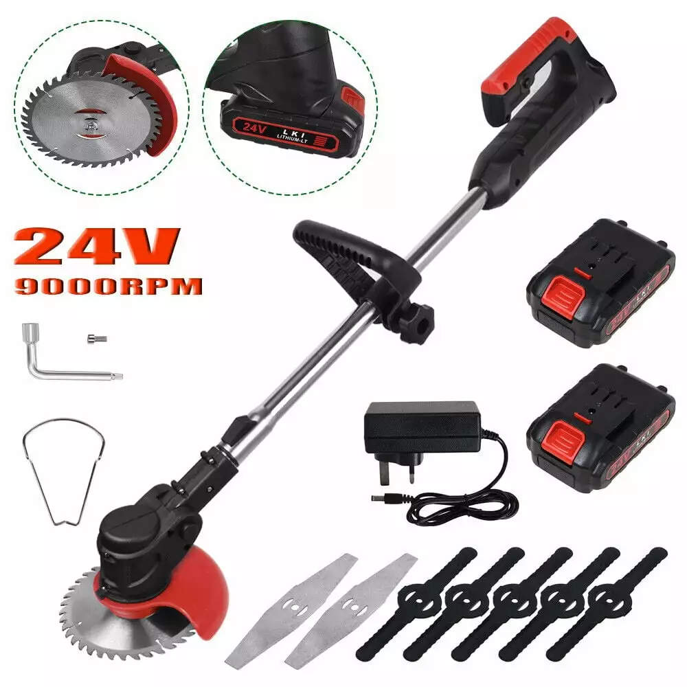 LELINTA 24V-88V Cordless String Trimmer Electric Weed Eater Battery Powered Weed Wacker 3-in-1 Cutting Tool Lawn Trimmer Edger Height Adjustable Low Noise Brush Cutter for Lawn. Yard. Garden. Bush