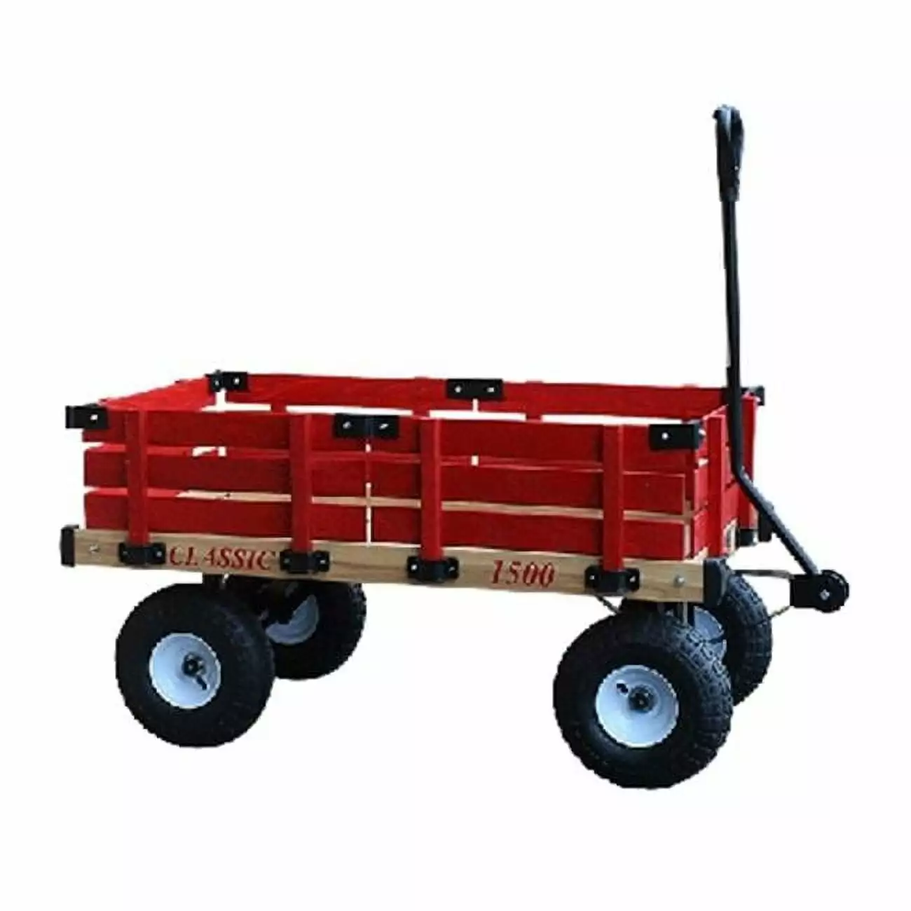 Millside Industries 20 in. x 38 in. Wooden Wagon with 5 in. x 13 in. Tires
