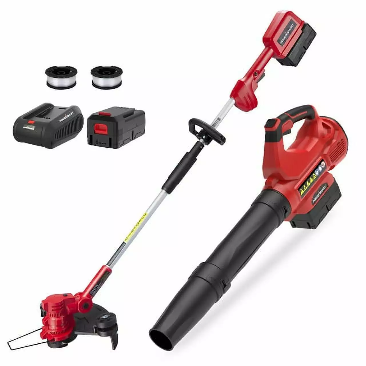 PowerIntelligent 40V 4.0Ah Lithium-Ion Cordless String Trimmer/Edger and Blower Combo Kit.7lb.PS76500C