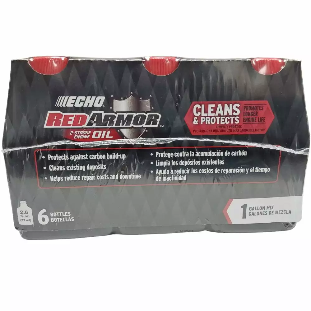 Proven Part 6-Pack Echo Red Armor 1 Gallon Mix 2-Cycle Oil 2.6Oz - 6550001
