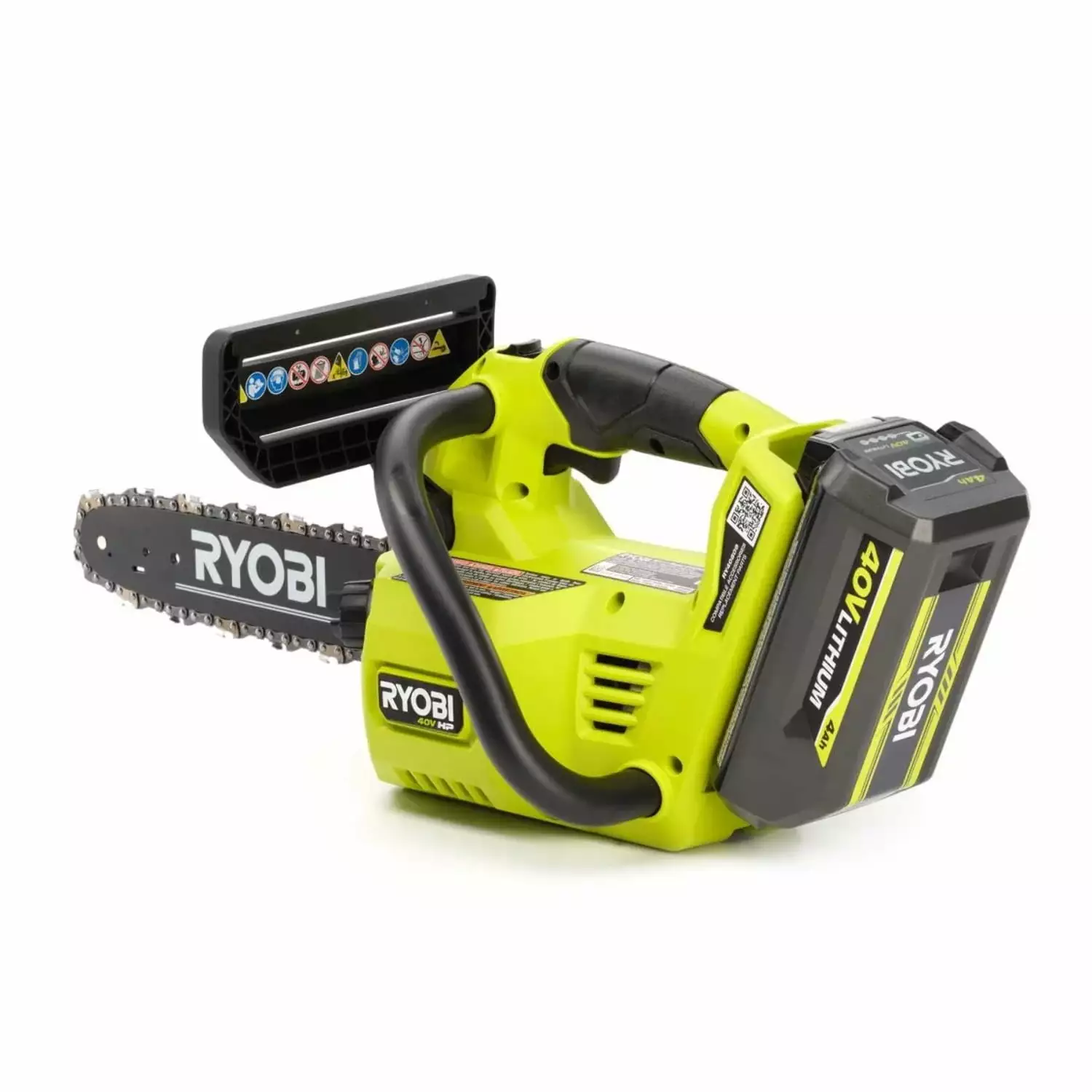 RYOBI 40V HP Brushless 12 in. Top Handle Battery Chainsaw with 4.0 Battery and Charger. RY40590