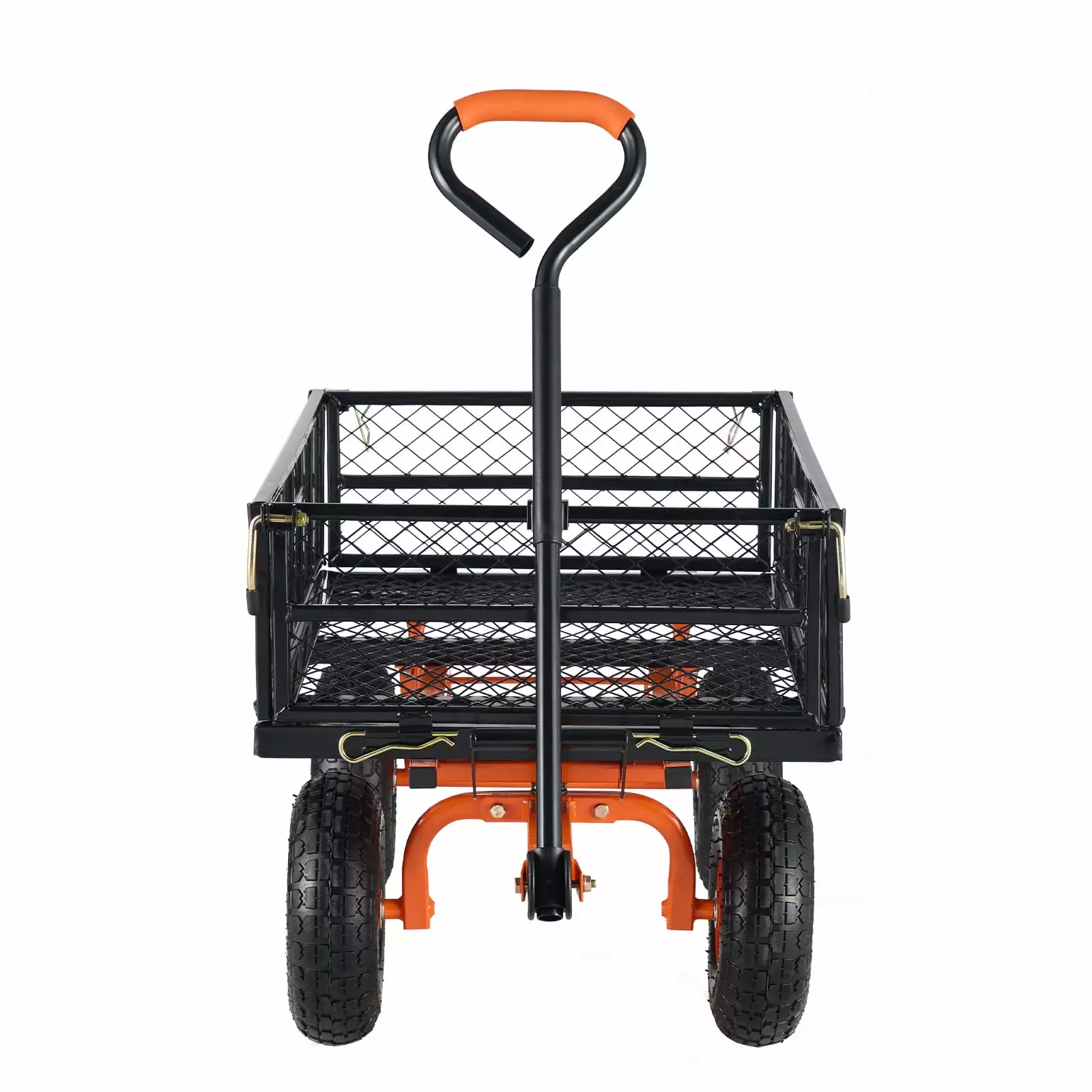 SKYSHALO 880 lbs Garden Wheelbarrow Metal Yard Cart and Wagon Heavy Duty