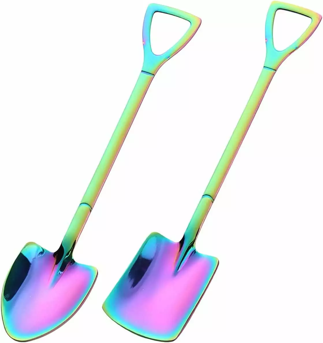 Snow Shovel for Heavy Snow Shovel Dessert 2PCS Handle Spoon Retro Spoon Steel Spoon Stainless Coffee Long Kitchen Dining & Bar