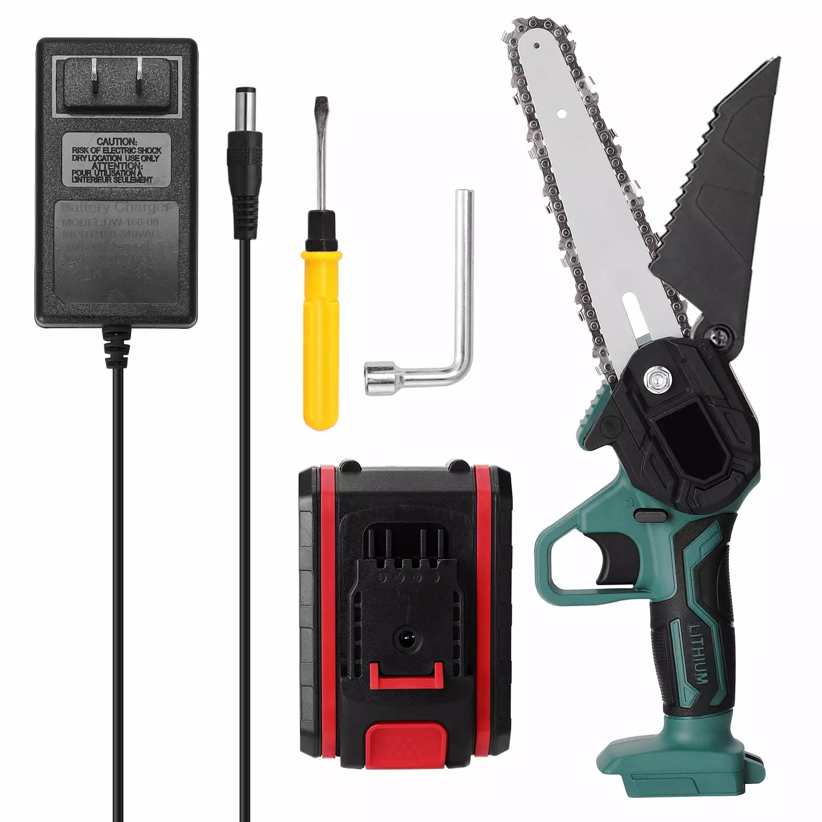 Spirastell Electric Chainsaw.21V Travel-friendly Saw Chainsaw One-Handed Tool Small Wood Chainsaw Saw Reable Small Chainsaw One-handed Tool Rookin Chainsaw -Handed Tool ADBEN Chainsaw ERYUE 21V