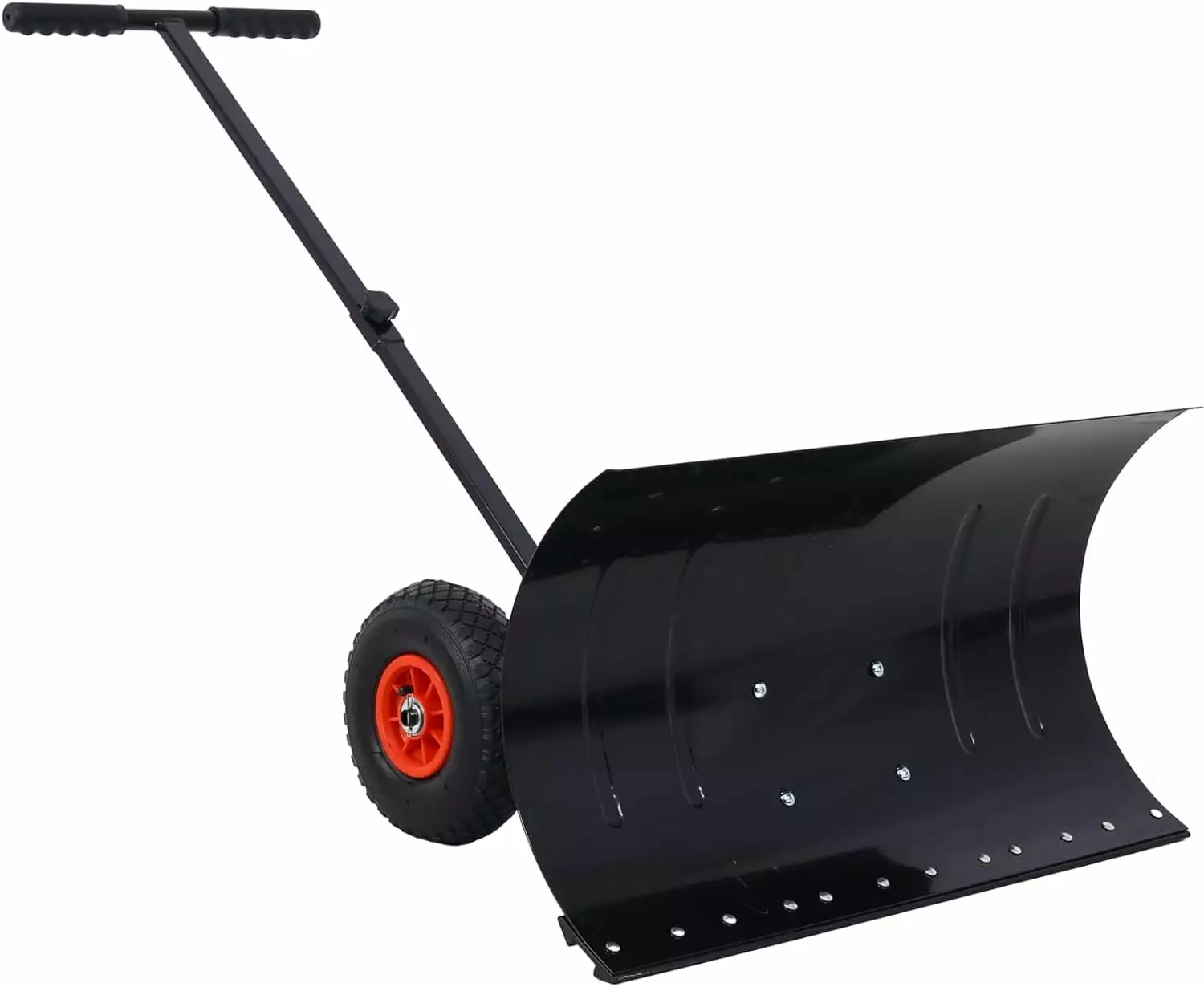 Tabaray Snow Shovel with Wheels - 29 Blade. Adjustable Angle Handle. Ergonomic Design for Quick Snow Removal. 10 Wheels (Black)
