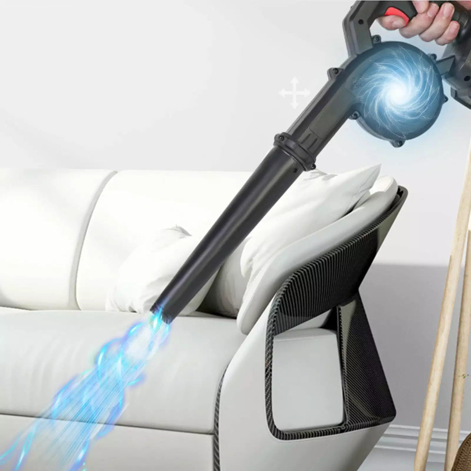 Teissuly Lithium Blower- Plastic Rechargeable Multipurpose Purpose Dusty Blower For Home- Universal Rechargeable Blowe Large Volume Leaf Dusty Blower Car Cleaner