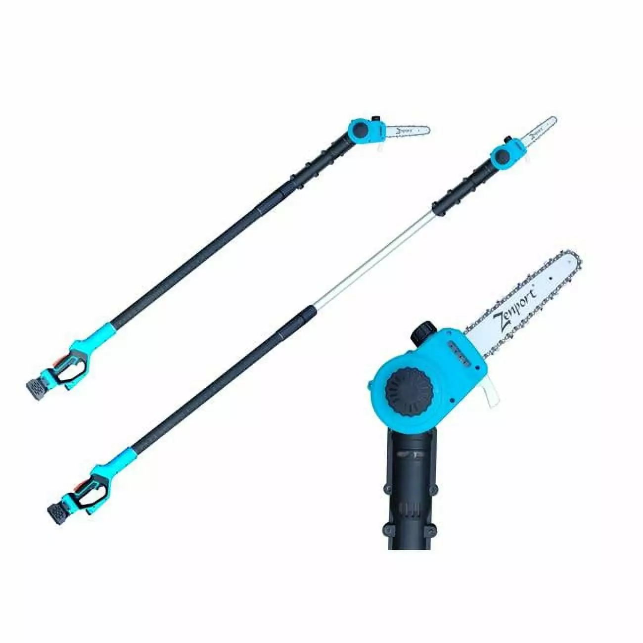 Telescopic Chainsaw 8-Foot Reach. 8-Inch Bar. 6.3-Inch Cut. 25-Volt Battery. Cordless