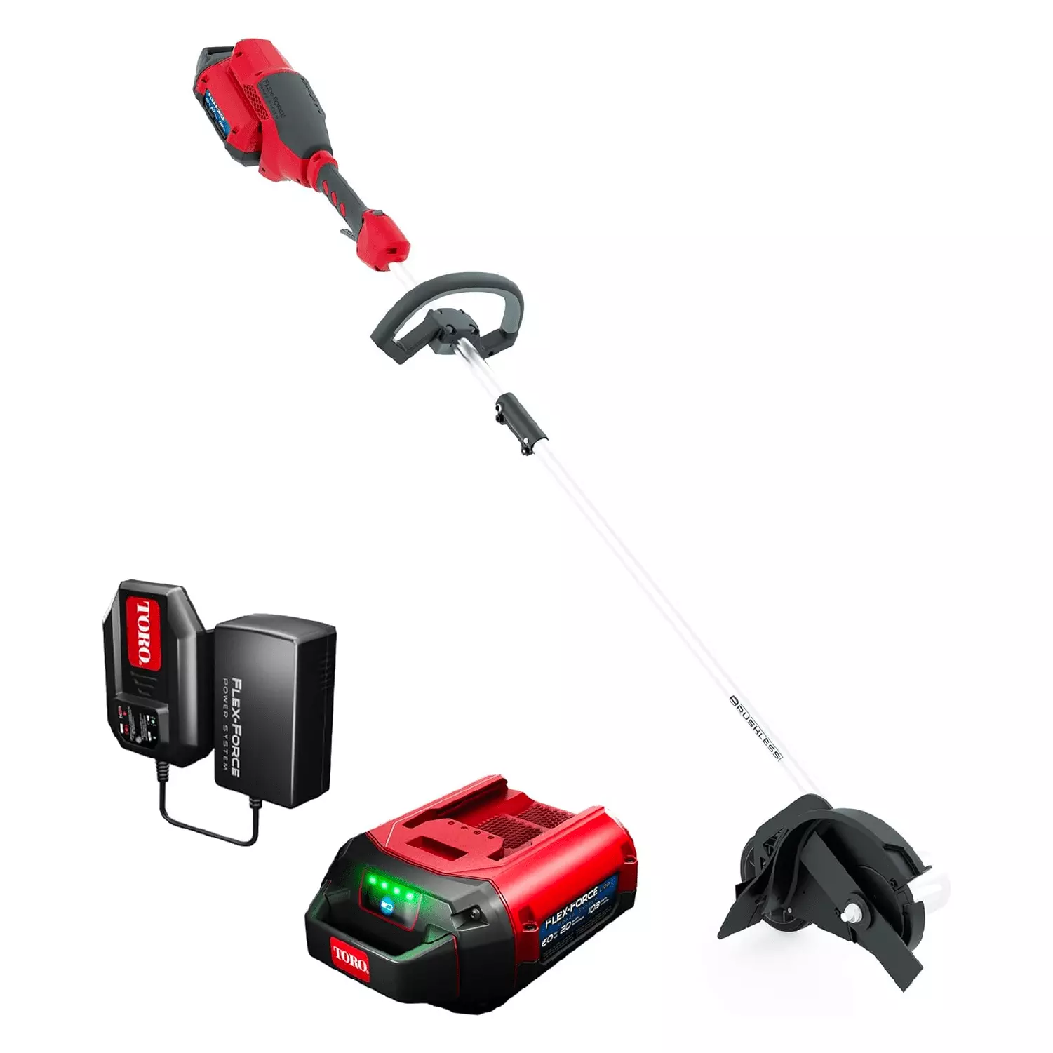 Toro Flex Force 60V 8 Cordless Electric Lawn Edger with Battery & Charger