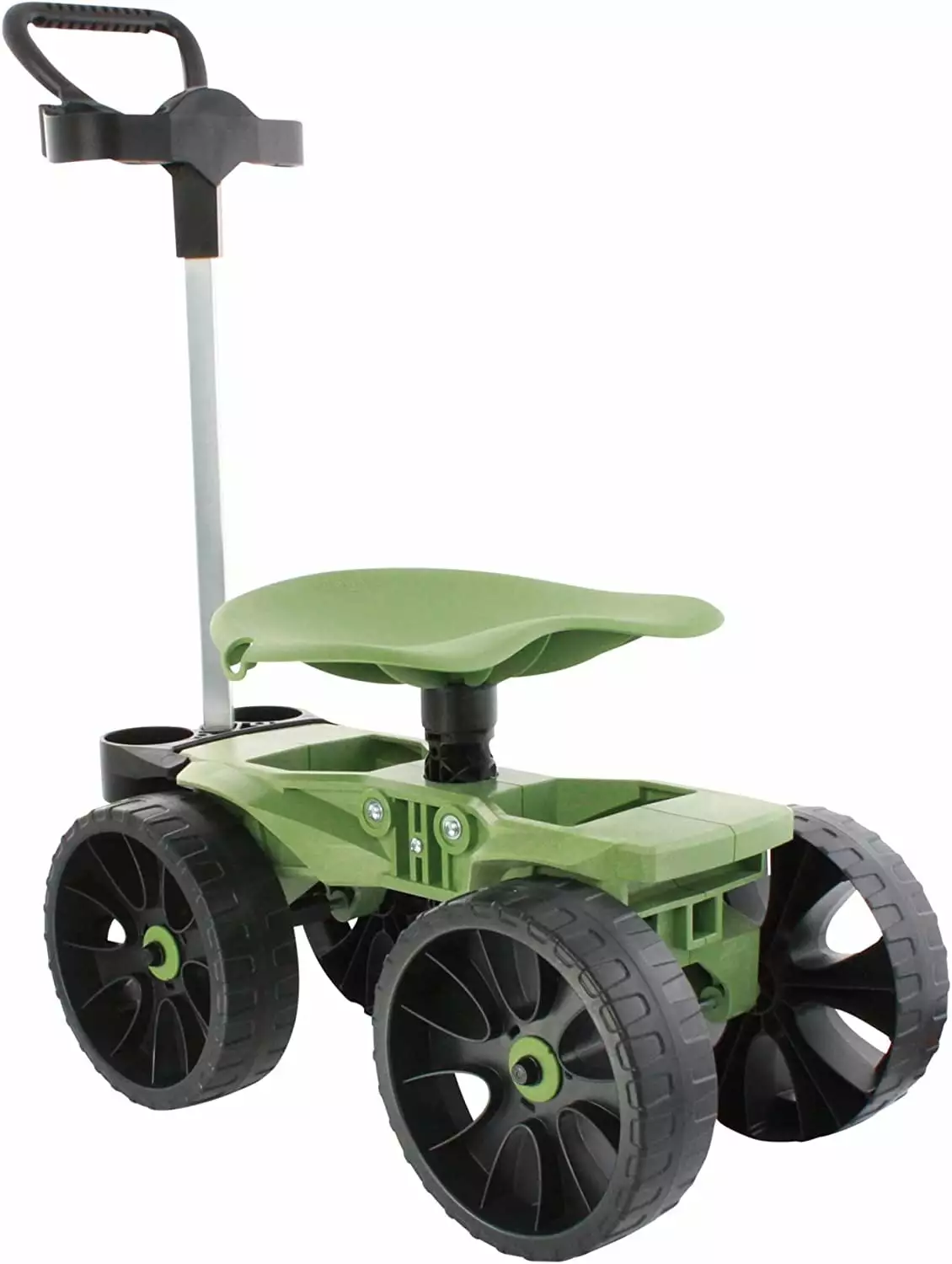 U-SHARE Wheelie with Tool Toter Handle | American Made Rolling Scoot and Tool Rack | Garden Cart with Seat | Made in USA by Vertex | Model EX540