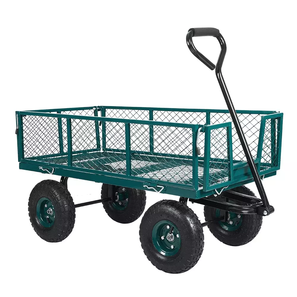 Utility Garden Cart with Pneumatic Tires - Black - 41.0 - Haul with ease and confidence. the ultimate garden assister!