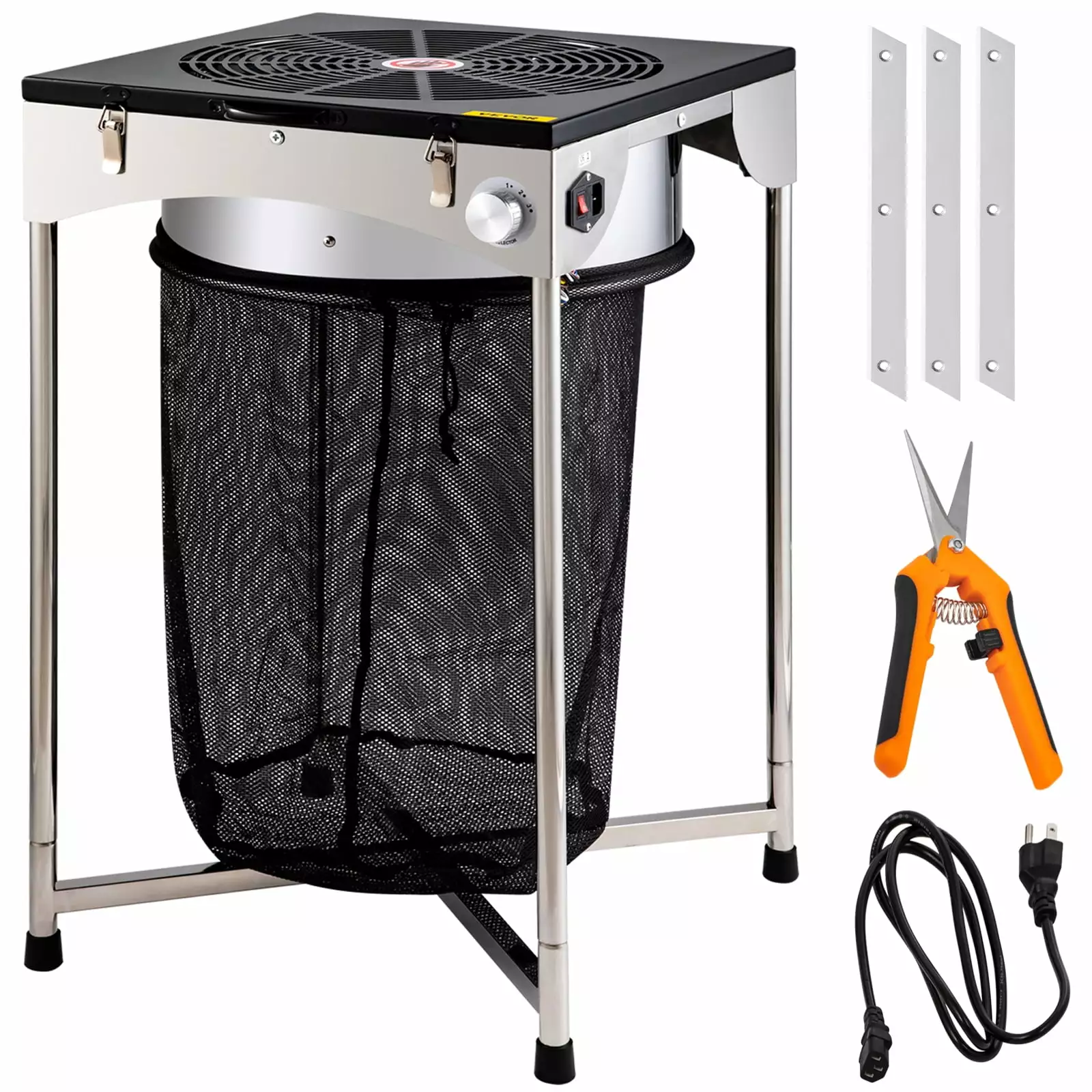 VEVOR Bud Leaf Trimmer. 18 inch Electric Hydroponic Dry or Wet Plant Trimming Machine. Adjustable 3 Speed 110V. with Sharp Stainless Steel Blades. Twisted Spin Cut for Flowers. Leaves. Herbs