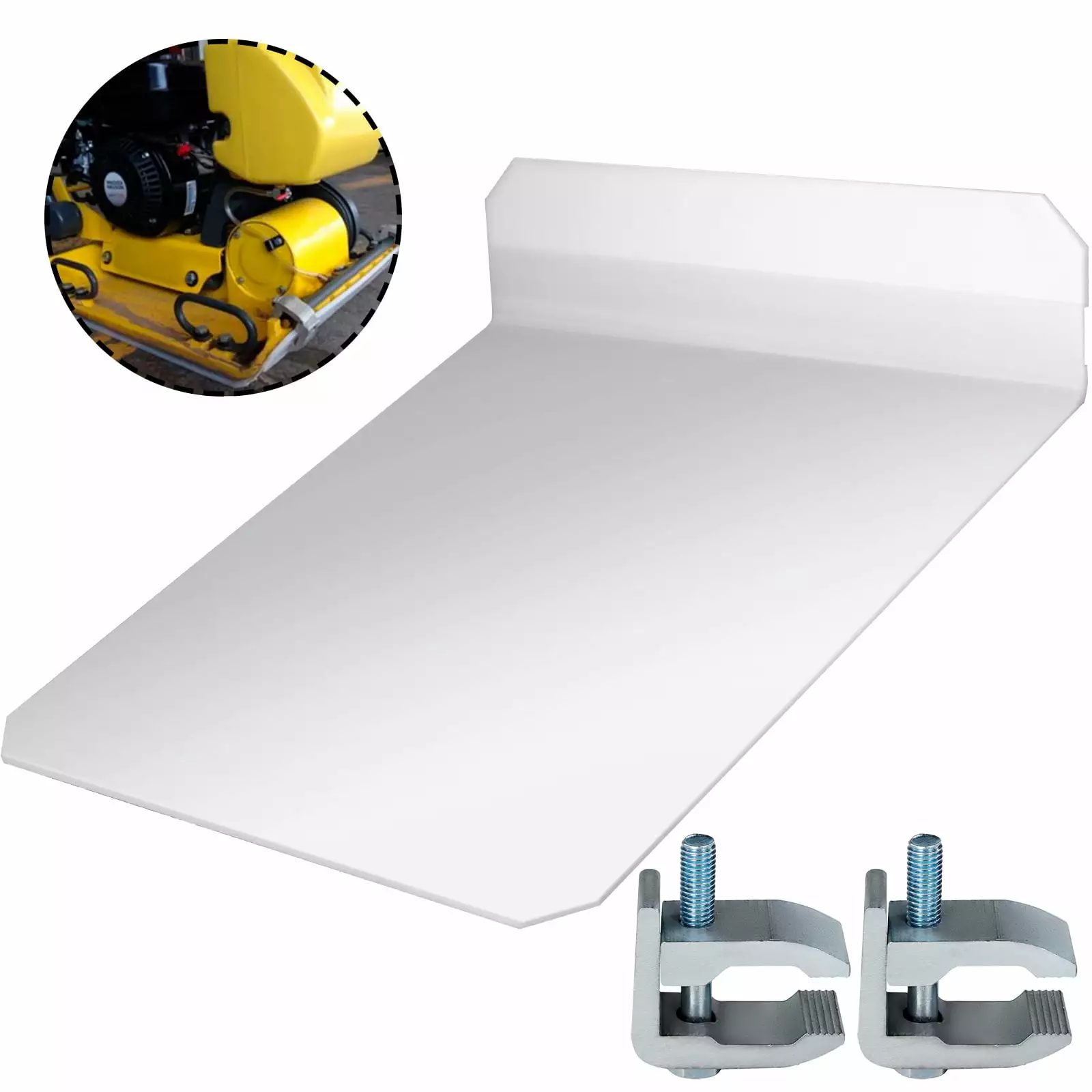 VEVOR Plate Space-savingor Pad Plate Space-savingor Tamper Pad Plate Tamper Pad Tamper Plate Mat for Wacker Plate Space-savingors Soil Space-savingor Space-savingor Machine Base Plate Cover Kit with Mounting Clamps