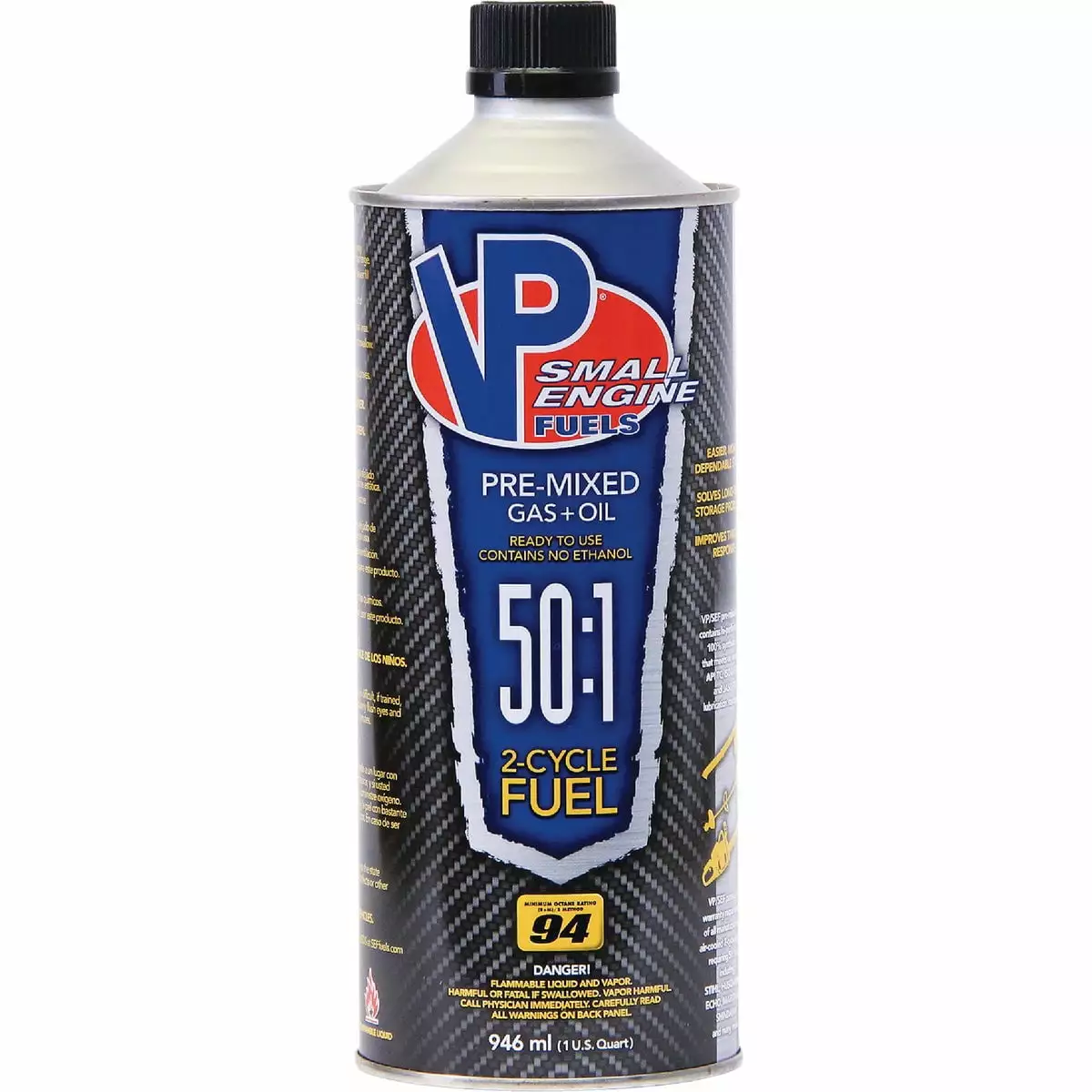 VP Racing Fuels Small Engine Ethanol-Free 2-Cycle 50:1 Pre-Mixed Fuel 1 qt