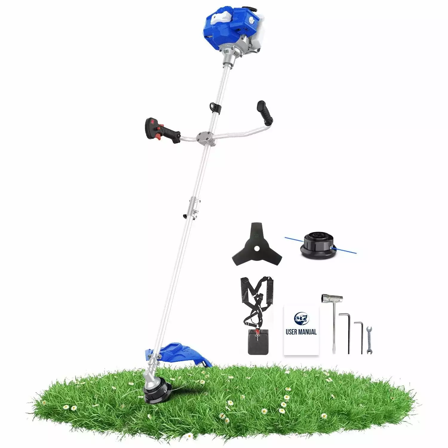 WILD BADGER POWER String Trimmer/Edger/Brush Cutter 52cc 18 Gas Weed Eater/Wacker 3 in 1