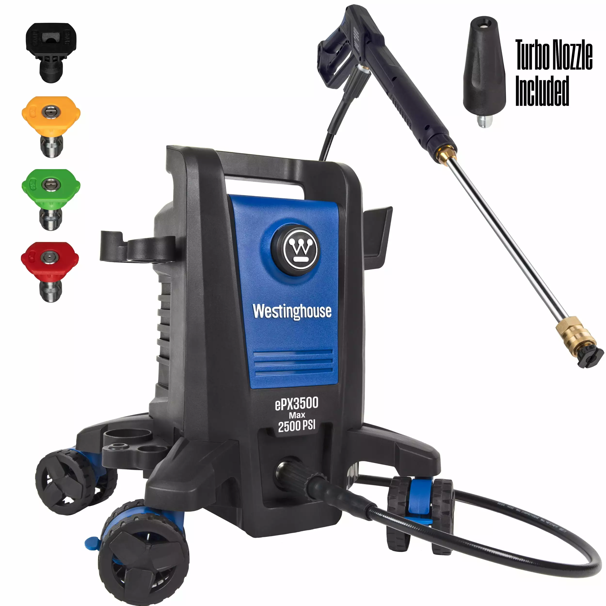 Westinghoutilize Electric Pressure Washer 2500-PSI. 1.76-GPM. Soap Tank. 5 Nozzles