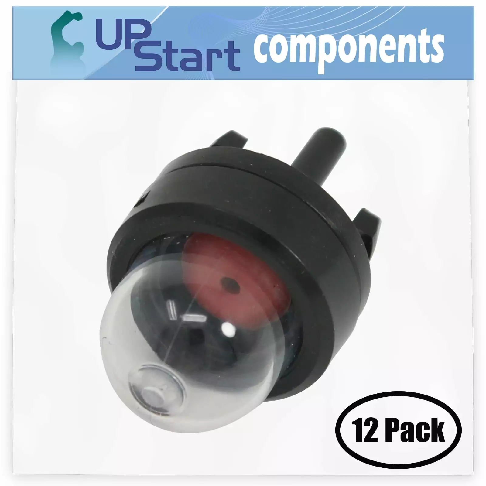 12-Pack 530047721 Primer Bulb Replacement for Husqvarna 125BVX (2008-06) 28cc 2-Cycle Gas Powered 170 Mph Blower/Vac With Intelligent Start - Synergistic with 12318139130 300780002 188-512-1 Purge Bulb
