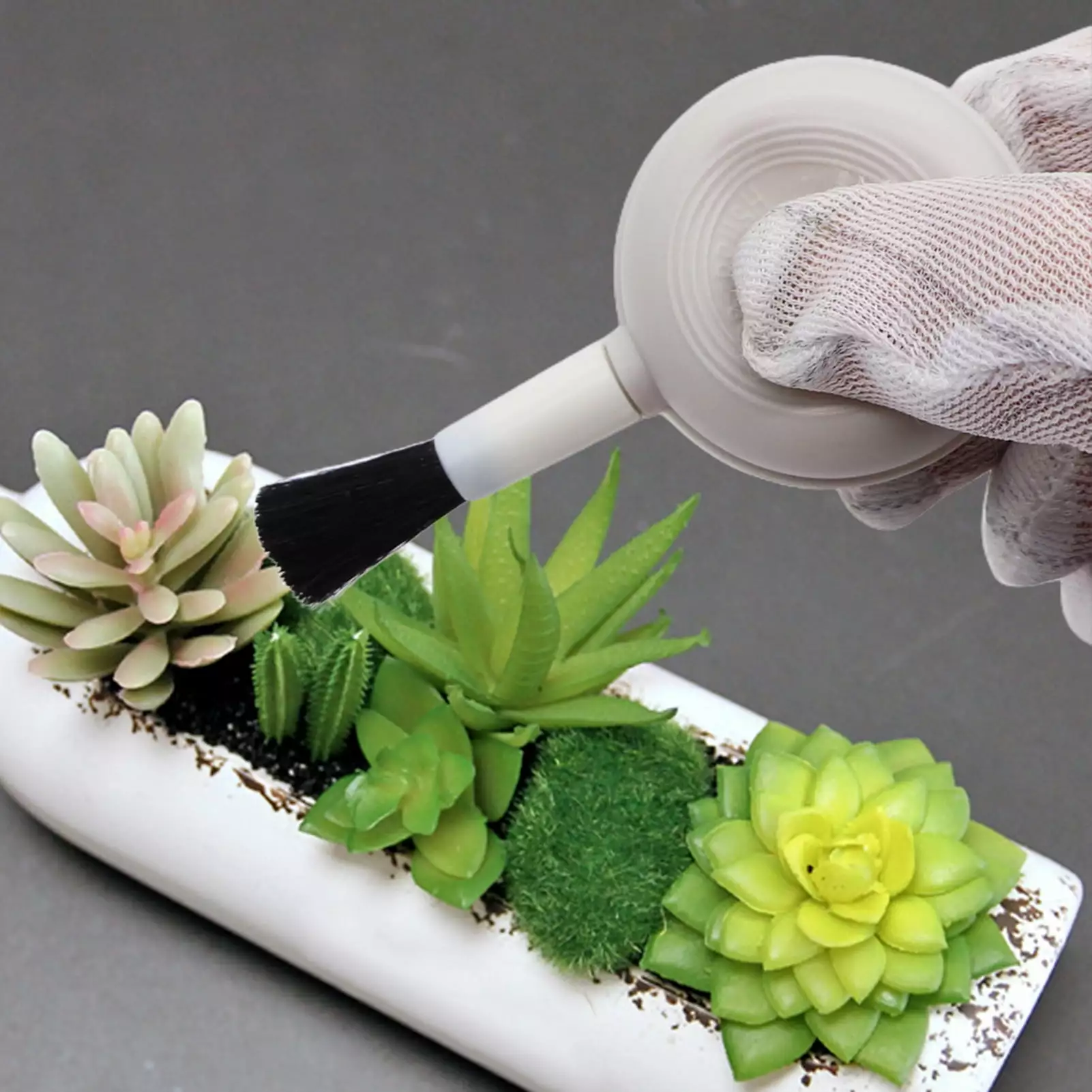 Hesroicy Dust Blower Multi-utilizes Strong Cleaning Plastic Handheld Garden Beads Air Duster Brush for Succulent
